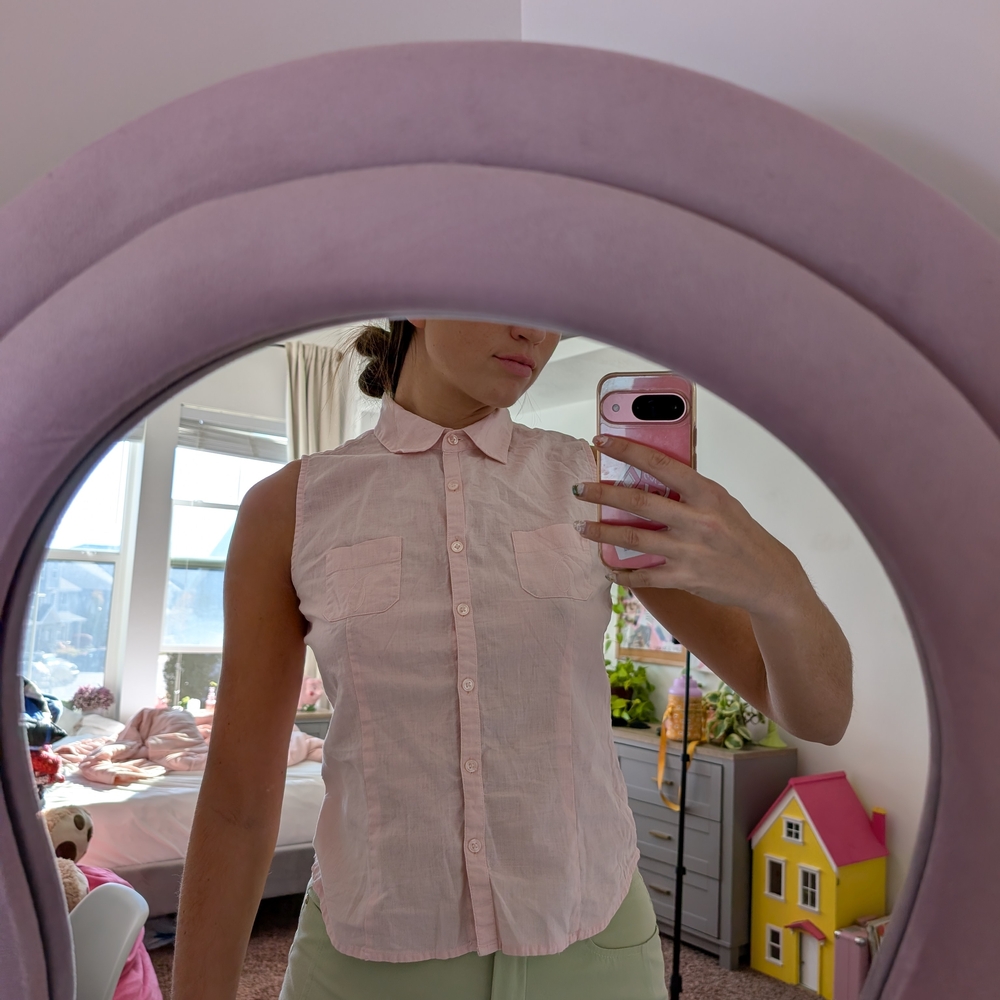 Calvin Klein Jeans Light Pink Sleeveless Top Size Medium
